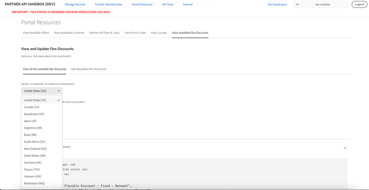 All countries option
