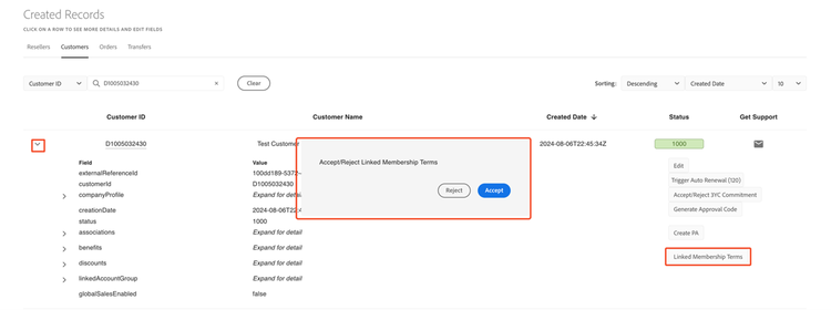 View linked memberships