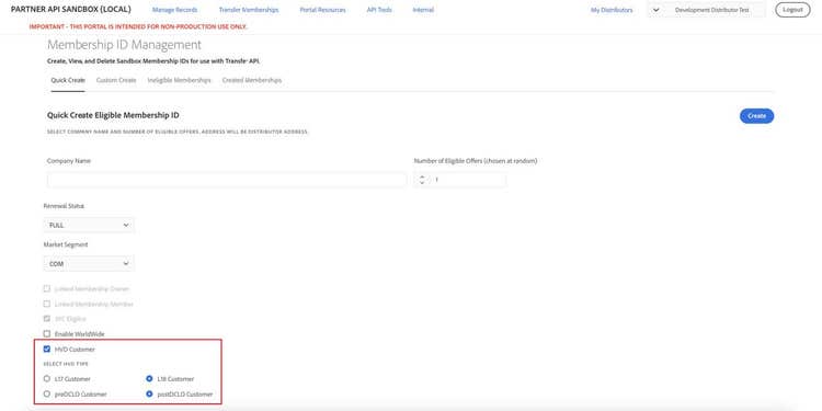 Quick create with HVD options