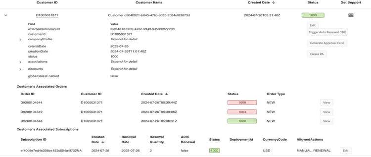 Viewing subscriptions for manual renewal
