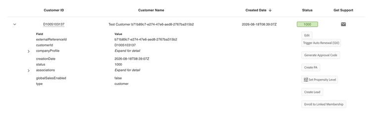 Set Propensity Level action on a customer row