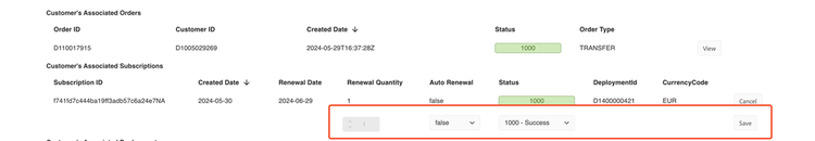 Updating Subscription details in Sandbox Portal -2