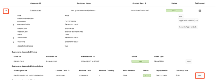 Updating Subscription details in Sandbox Portal -1