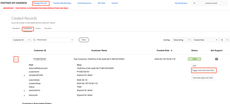 Triggering auto-renewal