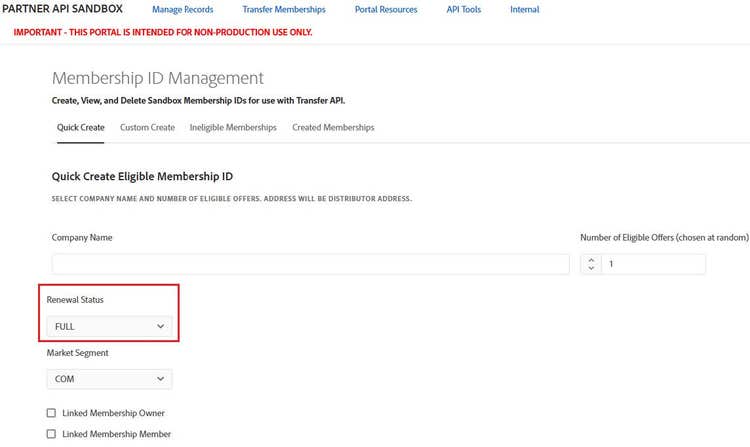 View renewal status in quick create
