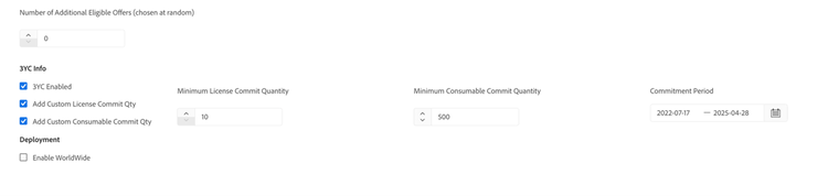 Creating membership with 3YC enabled from Custom Create page