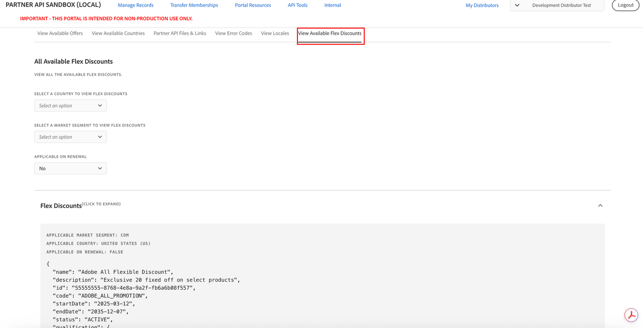 Available Flexible Discounts