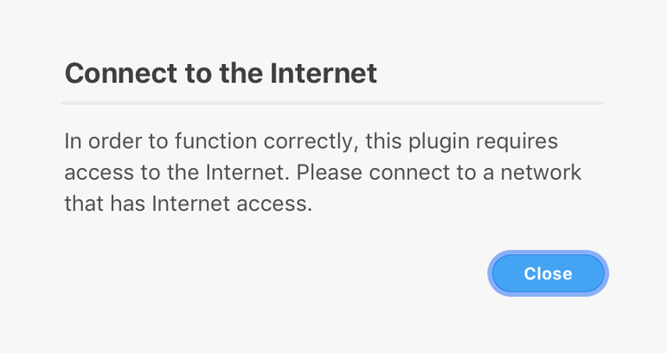 A typical alert message